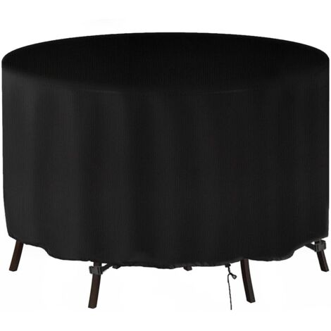 Housse de protection pour meubles d'extérieur, table de jardin, chaise, housse de protection étanche à la poussière, respirante, tissu Oxford 210D (128 x 71 cm, noir, 1 pièce) (1/5)