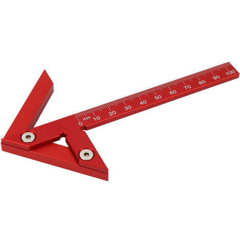 Eosnow Jauge centrale 105mm 45 ° 90 ° règle de ligne en alliage d'aluminium outil de traçage de mesure pour le travail du bois (1/5)