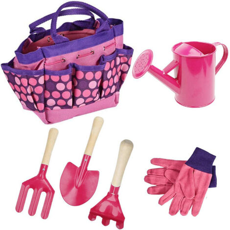 BDD Outils de jardinage pour enfants Yard Watering Toys 6 Piece Gardening Bag Gardening Tools - 170064 - Metal - Ages 3+ for children (1/5)