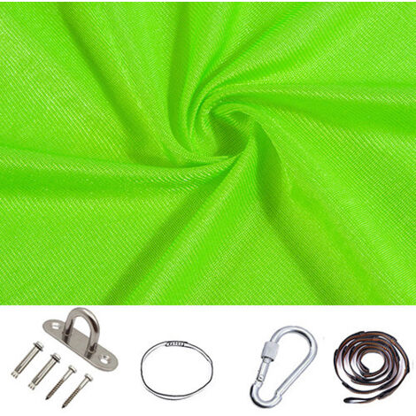 Balançoire de thérapie sensorielle pour enfants, intérieur-extérieur 360 ° Hamac pour enfants balançoire élastique thérapie étreinte chaise suspendue 280150CM (vert gazon)Accessoires inclus