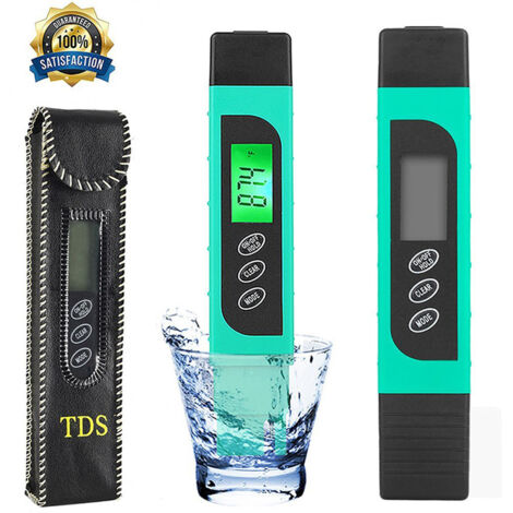 Testeur de qualité de l'eau de compteur TDS d'eau, compteur de conductivité numérique HASFINE 3 en 1 TDS, EC et compteur de température