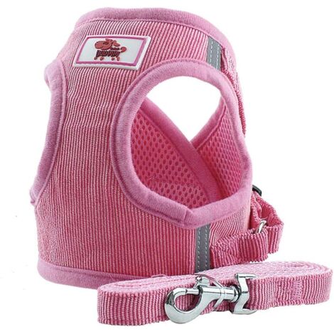 Harnais Réglable Soft Air Mesh Gilet Pour Petits Chiens Rose XS