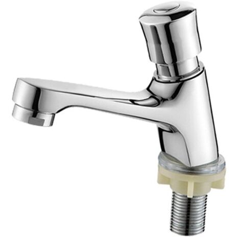 Filetage femelle G1 / 2 Temporisation en Laiton et Plaqué À Fermeture Automatique Auto Touchez Appuyez sur L'Économie l'eau Froide et pour et avec Compteur Toilettes Publiques