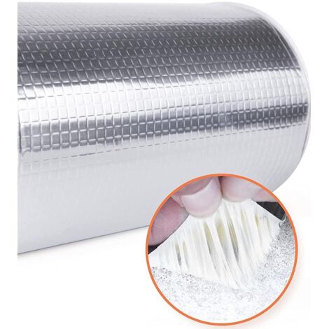 Ruban de papier d'aluminium butyle, ruban de butyle super étanche, ruban d'étanchéité auto-adhésif, ruban de réparation pour fuites de toit, fissures de tuyaux, murs extérieurs, trous
