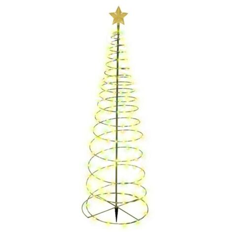 Guirlande lumineuse de jardin de Noël étoile décoration d'arbre de Noël lumière jaune LED guirlande lumineuse à diodes électroluminescentes en métal solaire extérieur étanche