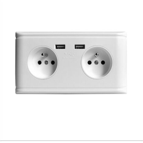 Multi-Fonctionnelle UE Prise Murale Prise de Courant Prise avec Double Port USB for Chargeur de téléphone 250V