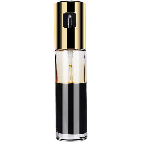 Pulvérisateur d'huile d'olive pulvérisateur 100 ml distributeur d'huile rechargeable pour griller salade cuisson barbecue bouteille barbecue vaporisateur de cheveux (or)