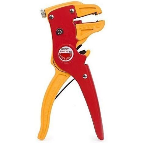 Pince à Dénuder Automatique Sertisseur Coupeur de Cables Multifonctionnel Outils a Dénuder Aquilin de Fils Outillage a Main Orange 150 mm Pince Coupe Câble en bec de Canard (Rouge&Jaune) (1/5)