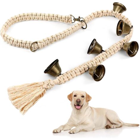 Apprentissage de la propreté de la Sonnette pour Chien,Sonnettes pour Chien de Compagnie Formation de Toilette de Cloche de Chien pour Le Bouton de Porte, Outils éducatifs d'animal familier (A)