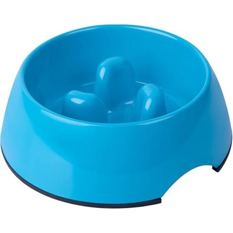 Bol anti-harcèlement pour chiens et chats Gamelle antidérapante pour favoriser une prise alimentaire plus lente Bol interactif anti-gonflement en mélamine Bleu (1/4)