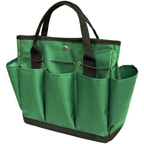 Ensemble d'outils de jardin Sac à outils de jardin avec plusieurs poches Sac fourre-tout de jardin Sac à outils de jardin (noir vert) (1/5)