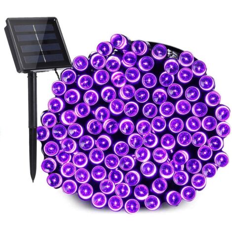 Guirlande Lumineuse Solaire, 72ft 200 LED Guirlande Lumineuse Solaire Halloween, 8 Modèles Décoration de Jardin Extérieur Imperméable (1/5)