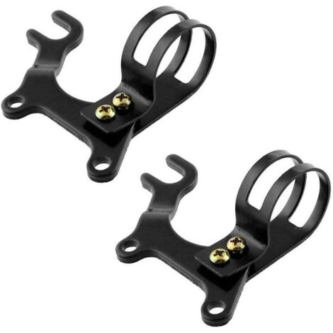 2 Pièces Adaptateur de Frein à Disque de Vélo, Support de Frein à Disque, Montage l'Adaptateur Frein à Disque, Durable Ajustable Acier Adaptateur Cadre Serrage pour BMX, VTT, VTT (22 MM, 31.8 MM) (1/5)