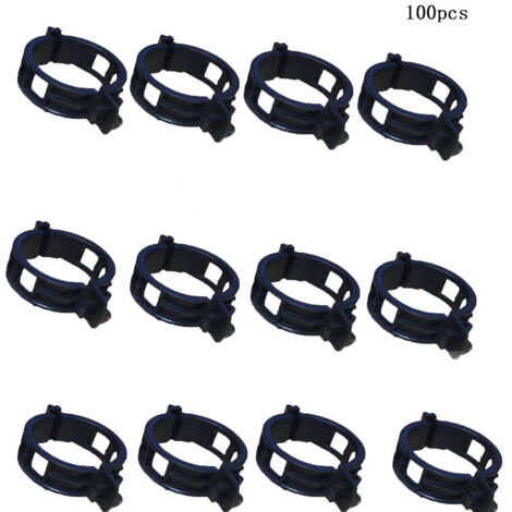 100 Pcs Clip Tomates, Usine Clip, Graft Croissance Clip, Support pour Plantes de Jardin Clips pour Les légumes Tomate Vigne tiges de Croissance Droit et Plus Sain, Clips Réutilisables 3CM0.9CM (Noir)