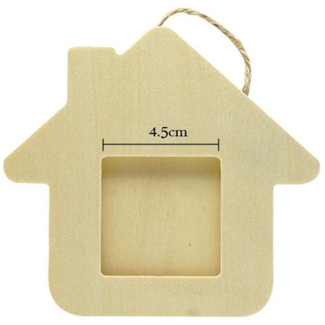 Lot de 10 cadres photo en bois bricolage cadres photo suspendus graffiti mini cadres photo en forme de maison (1/3)