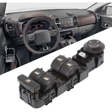 Interrupteurs de Voiture pour Citroen C5 I,Interrupteur de LèVe Vitre Porte Avant Gauche pour Citr0-en C5 II,6554.HQ,Interrupteur de LèVe-Vitre pour C8 C8 Van 96332289ZF (1/4)