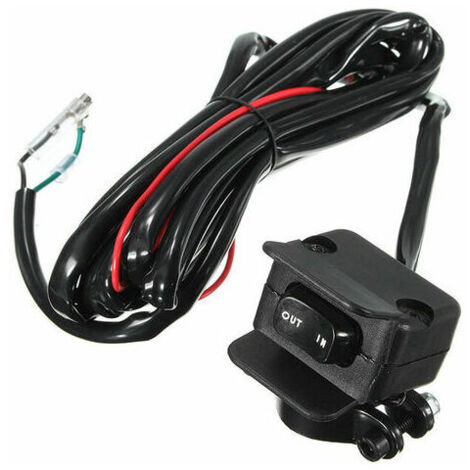 Commutateur à bascule pour treuil 12 V avec support de montage et kit de ligne de commande pour ATV UTV Treuil électrique (1/5)