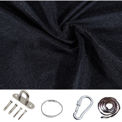 Balançoire de thérapie sensorielle pour enfants, intérieur-extérieur 360 ° Hamac pour enfants balançoire élastique thérapie étreinte chaise suspendue 280150CM (noir
)Accessoires inclus