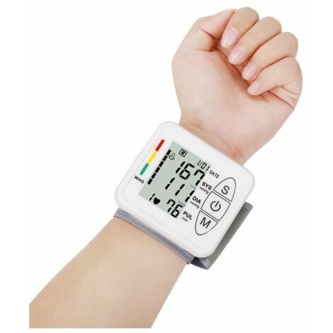 Tensiomètre électronique professionnel du haut du bras, jauge de mesure automatique de la pression artérielle au poignet, détection automatique de l'hypertension artérielle, arythmie cardiaque, pouls,