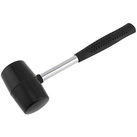 Maillet en caoutchouc noir - Maillet souple en caoutchouc - Tube en acier inoxydable antidérapant - Poignée en caoutchouc - Poignée en caoutchouc - Outil à main pour tous les travaux (1/5)