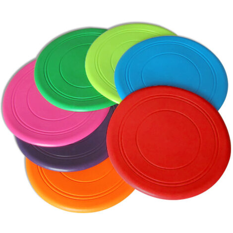 7 pcs Frisbee Chien Jouet d'Entraînement Interactif Frisbee Flyer Jouet pour Chien Tennis Vocal pour Animaux Anti-Morsure Molaires (1/5)