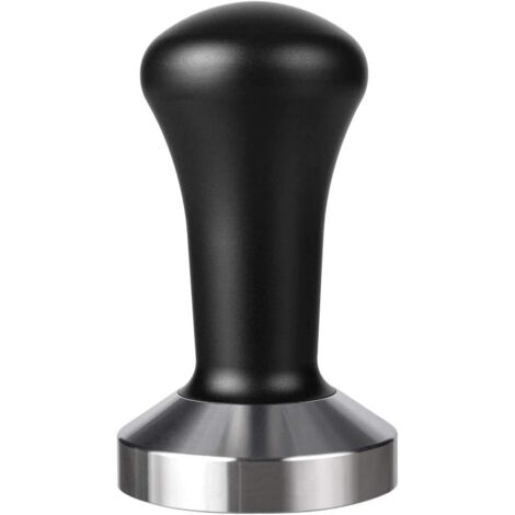 Tamper à café en acier inoxydable avec poignée givrée et compresseur à fond plat de 58 mm (1/5)