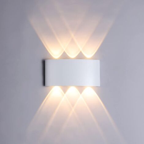 Applique Murale LED 6W, Lumière Blanche Chaude 3000K, Applique Murale Étanche IP65, Chambre Couloir Salon Escalier Hôtel Bar Lumière Décorative