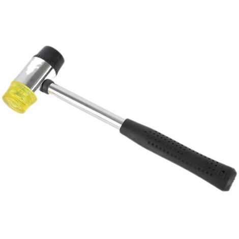 1 pièces maillet en caoutchouc maillet Double face caoutchouc Hamme poignée en caoutchouc antidérapante noir et jaune (1/5)