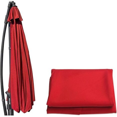 Parasol de rechange 6 baleines (2 m/2,7 m/3 m) Parasol de rechange, tissu de rechange pour parasol (Big Red, support de parapluie non inclus).
