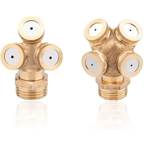 Buse d'atomisation en laiton, buse d'irrigation agricole, buse d'atomisation d'eau de jardin-2pcs (1/4)