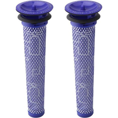 Lot de 2 préfiltres de rechange pour Dyson DC58, DC59, V6, V7, V8. Référence : 965661-01. Contient 3 filtres.