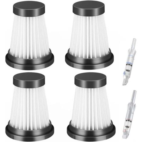 Sollbry, lot de 4 filtres HEPA de rechange pour aspirateurs sans fil Moosoo K12, K12 Pro et K13, Genius Invictus One 1.0 X7/2.0 et Foxnovo 13KPA. Accessoires pour filtres d'aspirateurs à main.