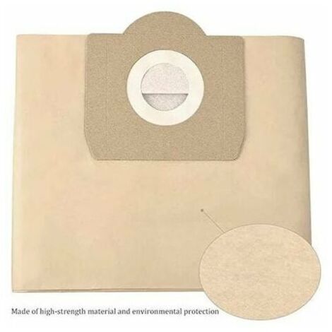 Sacs pour aspirateur Karcher 6.959-130.0 WD3 WD3P MV3, sacs filtrants en papier pour aspirateurs eau et poussière, sacs pour accessoires Karcher Premium, pièces de rechange (paquets de 5) (1/2)