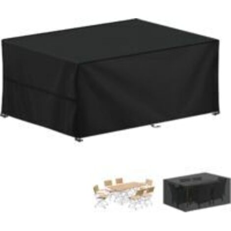 Housse Table de Jardin, 200x100x75cm Bâche Salon de Jardin Rectangulaire Housse Protection Salon de Jardin Imperméable Bache Table de Jardin, Anti-UV, 420D Oxford Housse Table Exterieur (1/5)