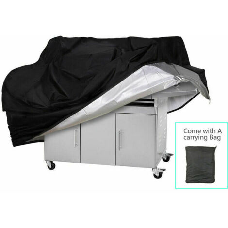Waterproof BBQ Grill Cover,UV Resistant Gas Grill Cover,Durable and Convenient,Rip Resistant,Black Barbecue Grill Covers,(170X61X117CM) (1/5)
