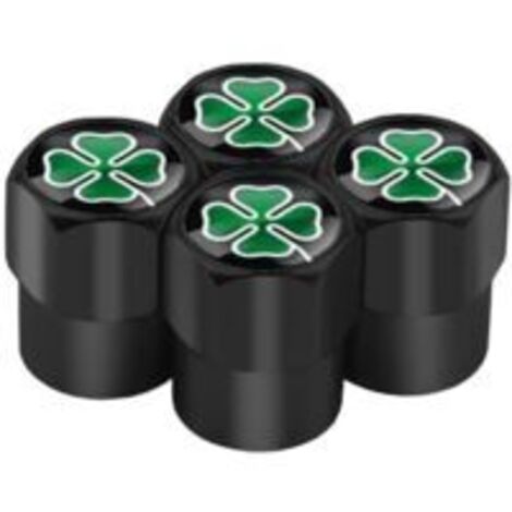 CSPARKV (1,3 × 1 × 1 cm) Lot de 4 bouchons de valve pour Alfa Romeo 159 Giulietta, 147 Mito, Giulia 156, 166 GT, Stelvio et Tonale. Étanches à l'eau et à la poussière, couleur noire. (1/2)