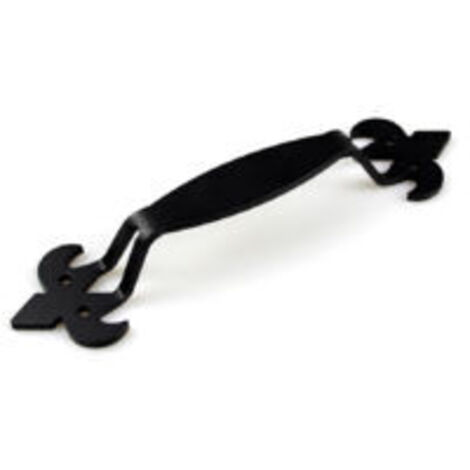 Poignée de porte de grange, poignée de porte en fer noir, poignée de porte coulissante en fonte avec vis (1/4)