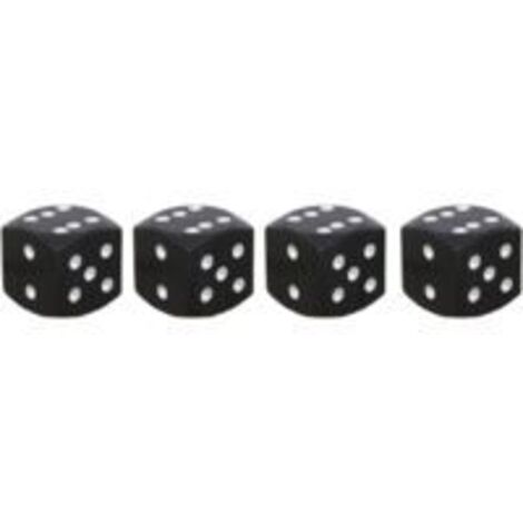 Bouchons de valve de roue Sollbry pour véhicules, alliage d'aluminium, forme cubique, noir, lot de 4. (1/2)