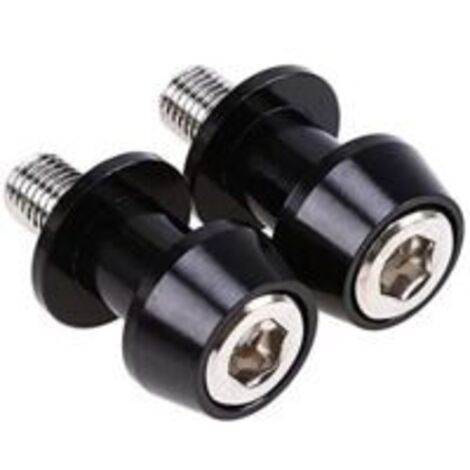 Protection de bras oscillant Sollbry pour moto, en alliage d'aluminium usiné CNC, avec support de 10 mm, noir. (1/2)