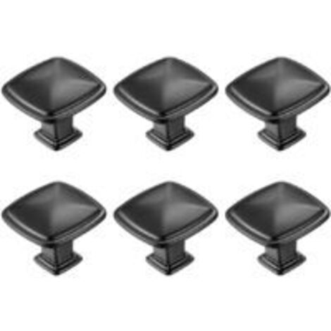 Sollbry Lot de 10 poignées noires pour meubles de cuisine, tiroirs et autres éléments de rangement - 30 mm (1,2 pouce) (1/5)