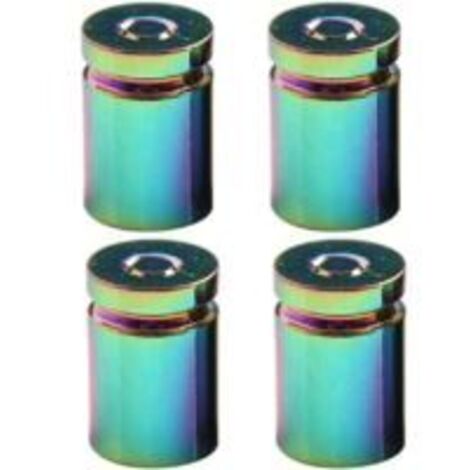 Ensemble de 4 bouchons de valve pour pneus de voitures, vélos et motos.Mion, vélo, multicolore (1/2)