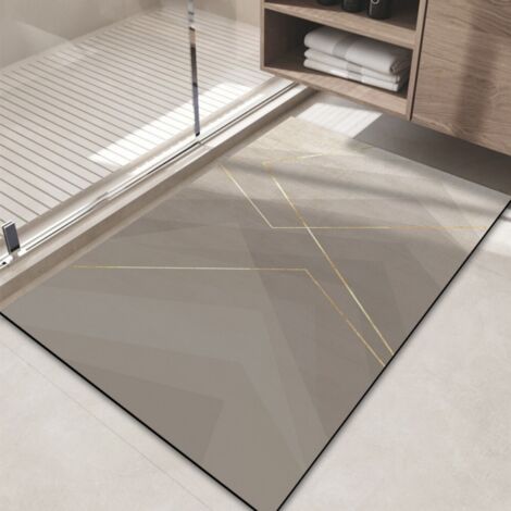 Nuit étoilée 4060cm Boue de diatomées Tapis de sol en terre de diatomées, tapis antidérapant pour salle de bain, tapis absorbant et à séchage rapide pour l'entrée des toilettes (1/5)