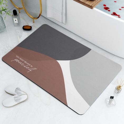 Humidifié 4060cm (terre de diatomées) Tapis de sol en terre de diatomées, tapis antidérapant pour salle de bain, tapis absorbant pour porte de salle de bain (1/5)