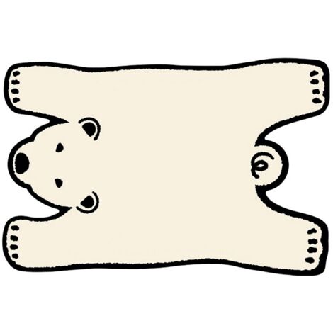 Terre de diatomées White Bear 03 4060cm Tapis de salle de bain antidérapant mignon et adorable sur le thème des animaux de compagnie, tapis de porte de toilettes, tapis absorbant, tapis en terre de d (1/5)