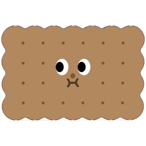 Biscuits soda à œil en biais 5080cm Terre de diatomées Tapis de salle de bain mignon en forme de biscuit, tapis absorbant, tapis antidérapant, tapis de sol en terre de diatomées (1/5)