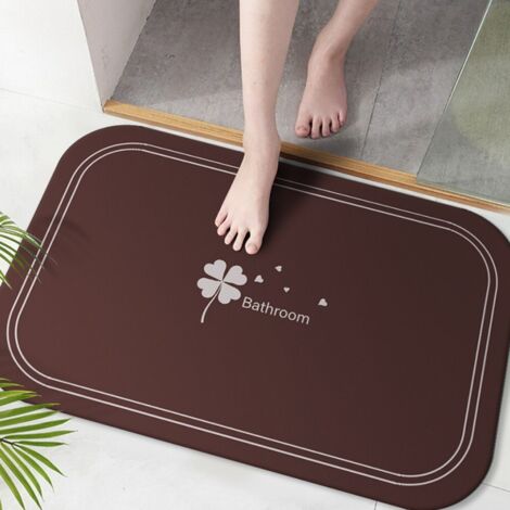 Palmier Toon Tree à quatre feuilles - 4060cm (Terre de diatomées) Tapis de sol en terre de diatomées, tapis de salle de bain antidérapant, tapis de toilette résistant à l'usure et absorbant l'eau (1/5)