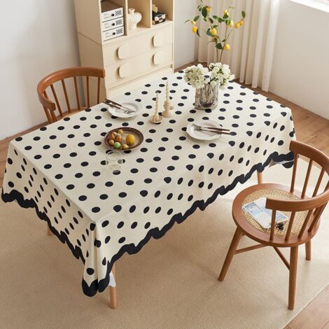 Poupée à pois 140x200cm Nappe, nappe décorative à carreaux, nappe pour table basse de forme irrégulière, nappe pour table à manger, nappe pour table d'étalage (1/5)