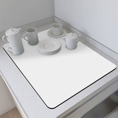 Terre de diatomées blanc pur 3050cm Tapis absorbant en terre de diatomées de couleur unie, résistant aux hautes températures, isolant thermique, pour la maison, les restaurants et les éviers de cuisi (1/5)