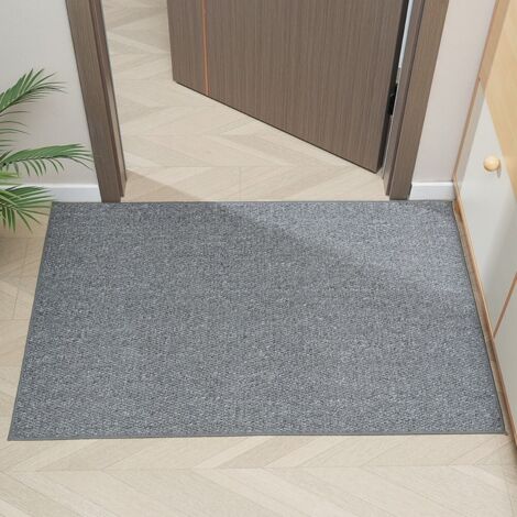Gris 14060cm (Anneau Ananas) Tapis d'entrée uni à motif ananas, résistant aux taches et facile à nettoyer, idéal pour un usage domestique. (1/5)
