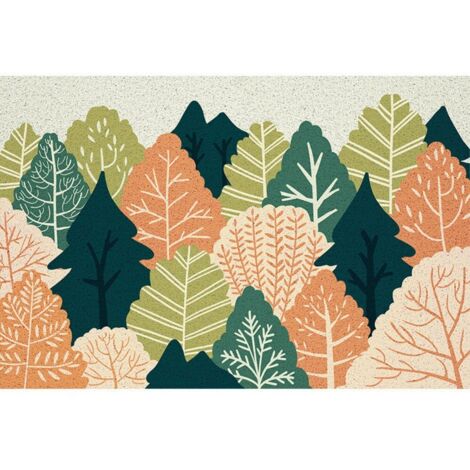 Couleurs d'automne et ombres éparses - Panneau horizontal 4060cm Cercle de soie Tapis de sol bouclé de style rustique, résistant à la saleté et à l'usure, découpable à volonté, antidérapant, grattant (1/4)